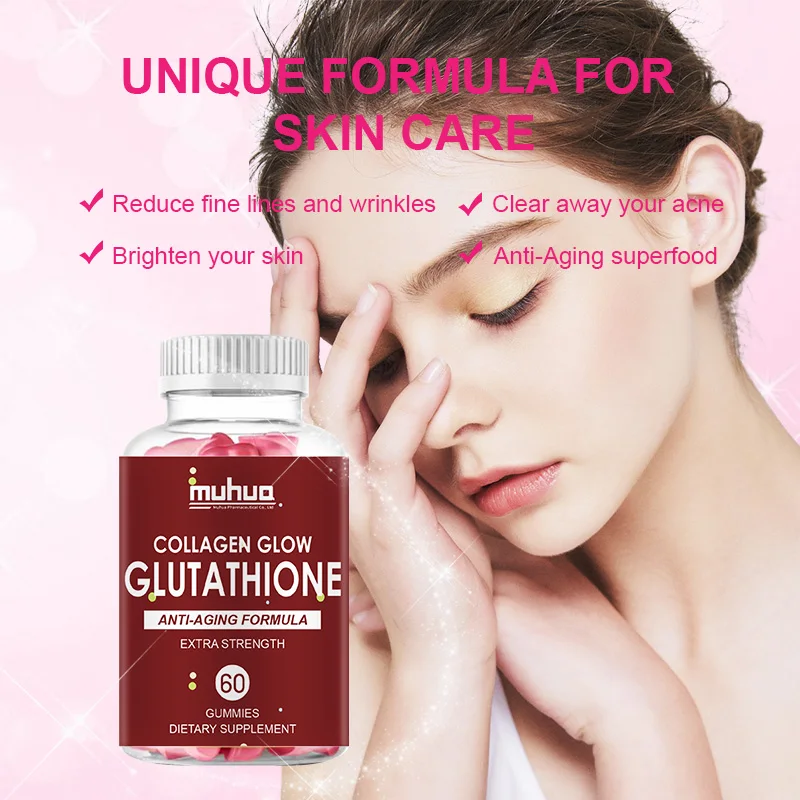 Wholesale and OEM processing at the source factory to support immune and antioxidant skin whitening, glutathione gummies