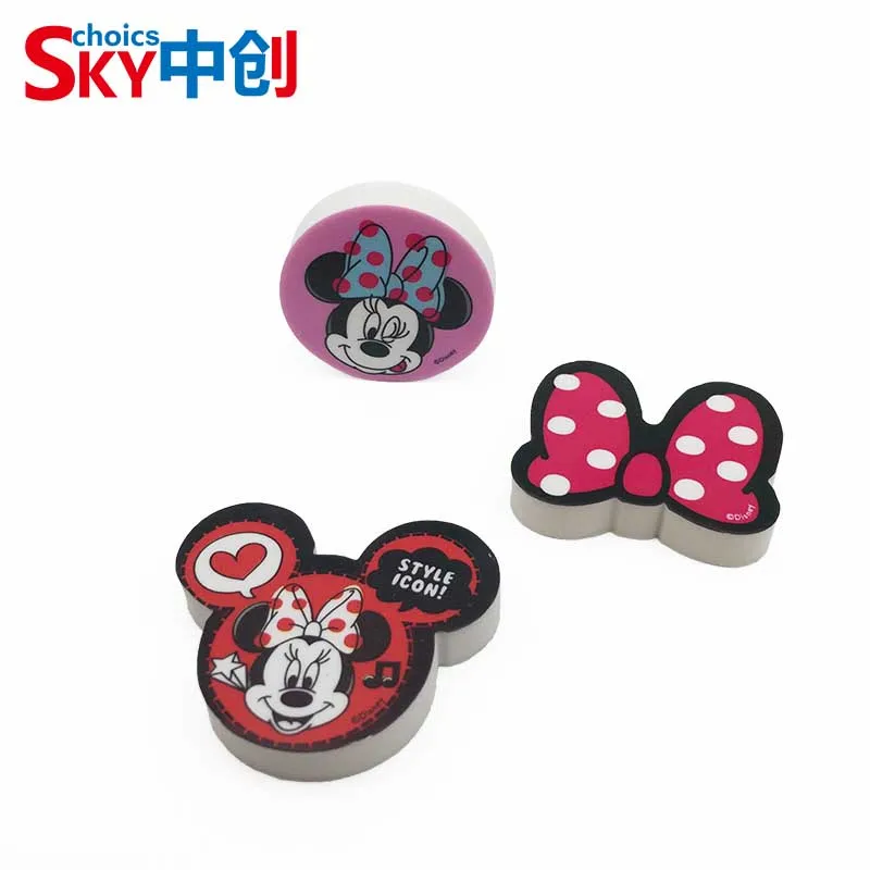 Cartoon Shape Children Set High Quality Wholesale Cute Rubber TPR Pencil Eraser and Sharpener