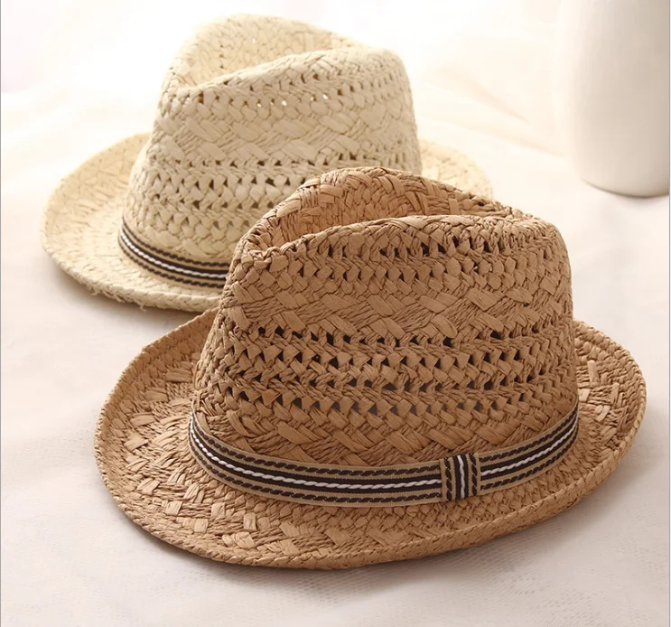 Solid Color Retro straw Hat British Style Autumn And Winter Fashion Outdoor Fedora Hat