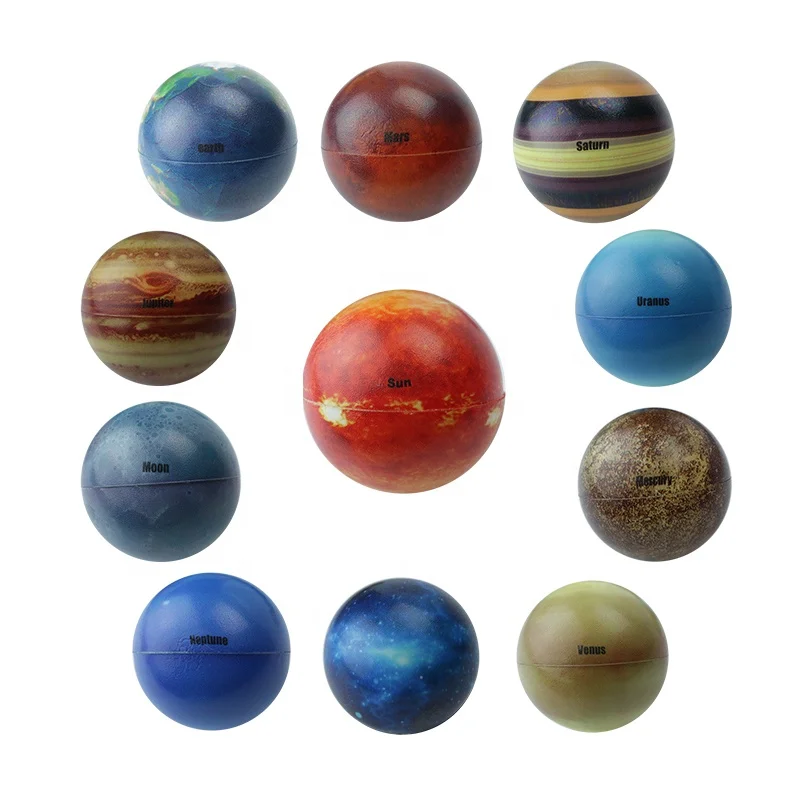 Planet Ball Ball Galaxy Pattern High-Density Foam Stress Balls Hand Exercise Gadgets Kids School Carnival Reward Party Bag Gift