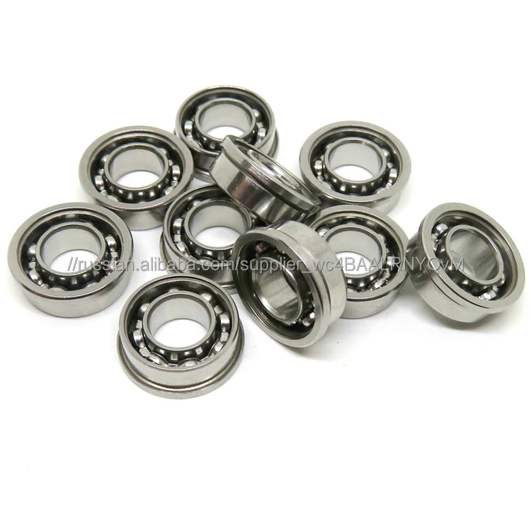 ABEC-3 SFR155 Small Stainless Steel Flange Ball Bearings 3.967x7.938x3.175mm