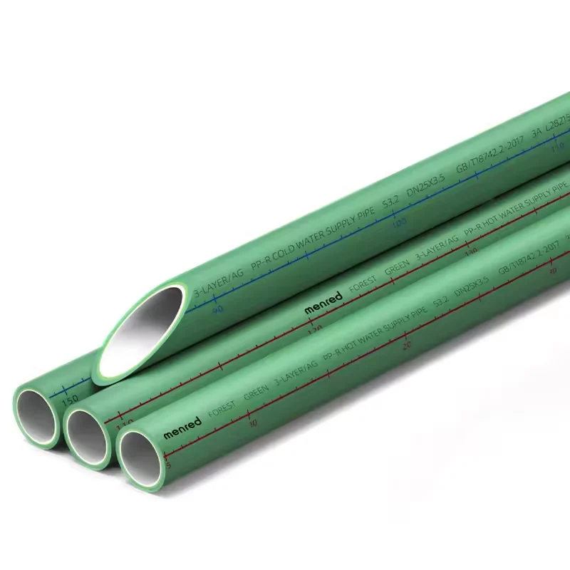 Wholesale price Good Raw Material S3.2 Polypropylene random pipe  for hot water  PPR pipes with meter scale