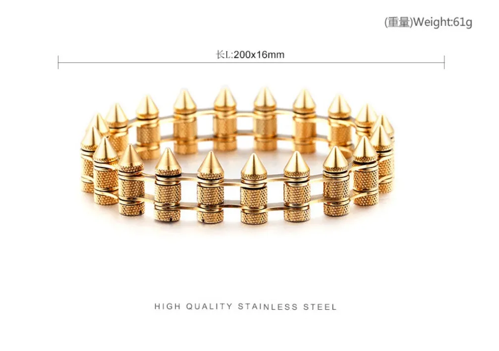 Аксессуары в стиле панк-рок браслет из титановой стали для мужчин и женщин оптовая продажа