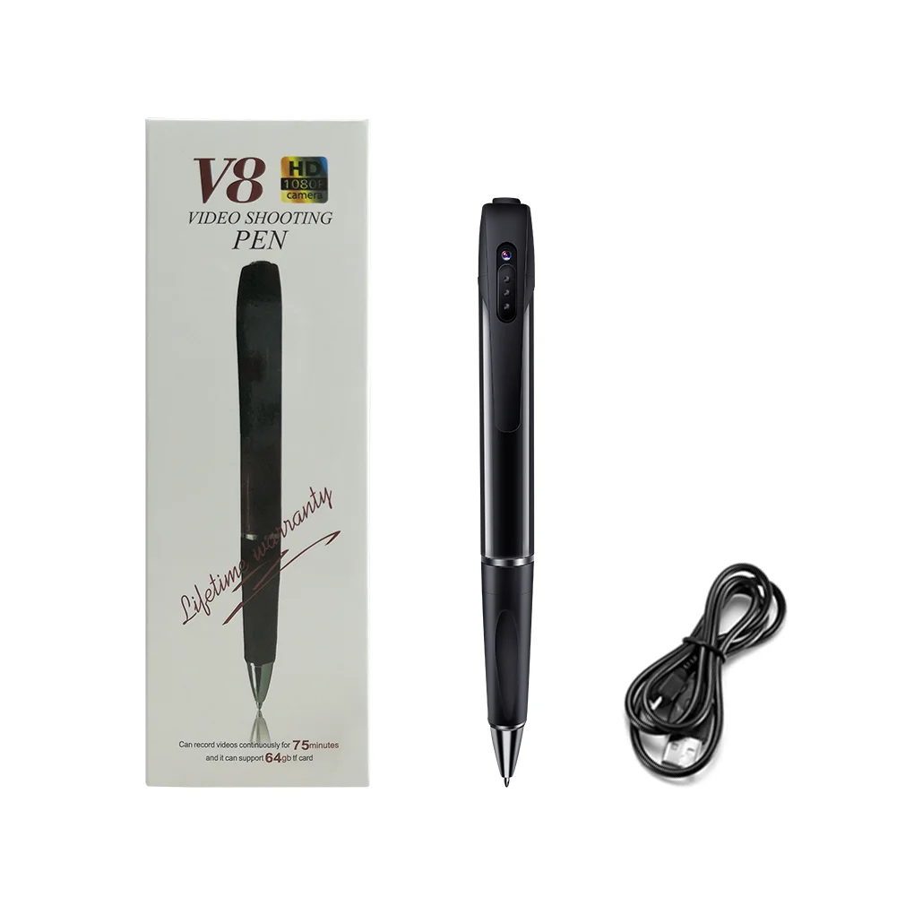 Mini Smart Video Hidden Spy Security V8 true 1920*1080 HD Camera Smart Pen