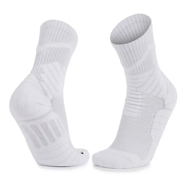 Hot selling New Non Slip Basketball Socks Extra Cushion Basketball Socks White Socks Basketball