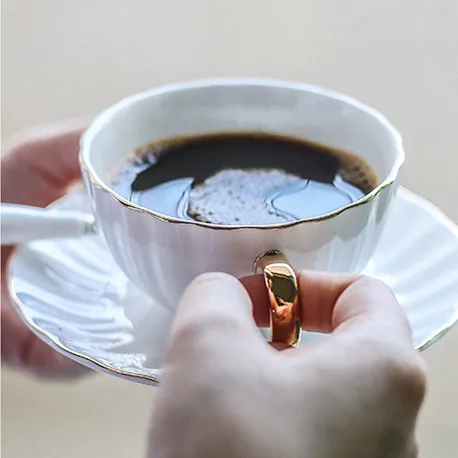 Bone China Tea Set & Coffee Cup Set Porcelain Tea Cups Coffee Maker V60 Drip Pot Supply