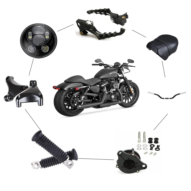 High Quality 10 Pcs Motorcycle Accessories Parts For Harley Davidson Iron 883 150cc