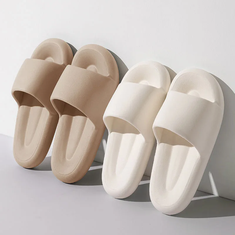 2023 light weight anti-slip Women Sandals Soft Thick Sole house slides pure color Indoor EVA slippers