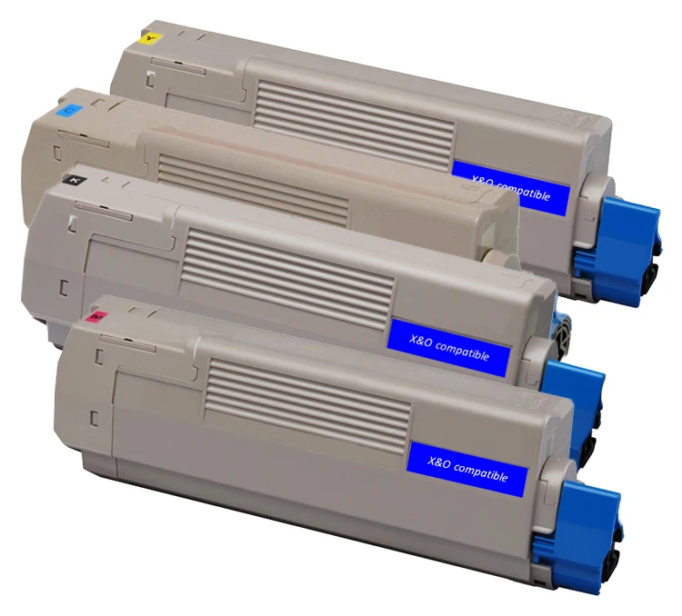 X&O Premium Cartridge Toner OKIdata 46507504 46507503 46507502 46507501 for OKI C612dn C612 C612dnw Laser Printer