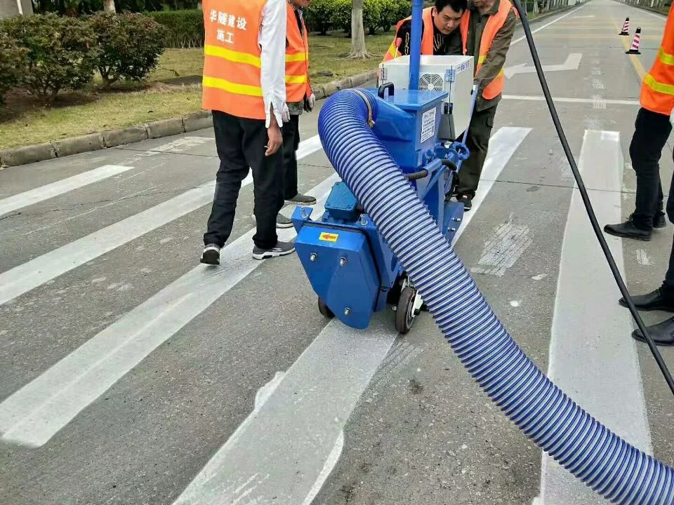 CE ISO9001 approved road moving marker line cleaning shot blasting equipment
