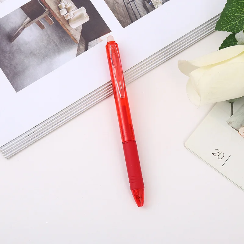 Wholesale color erasable gel pen pressing heat sensitive erasable pen for primary school stationery