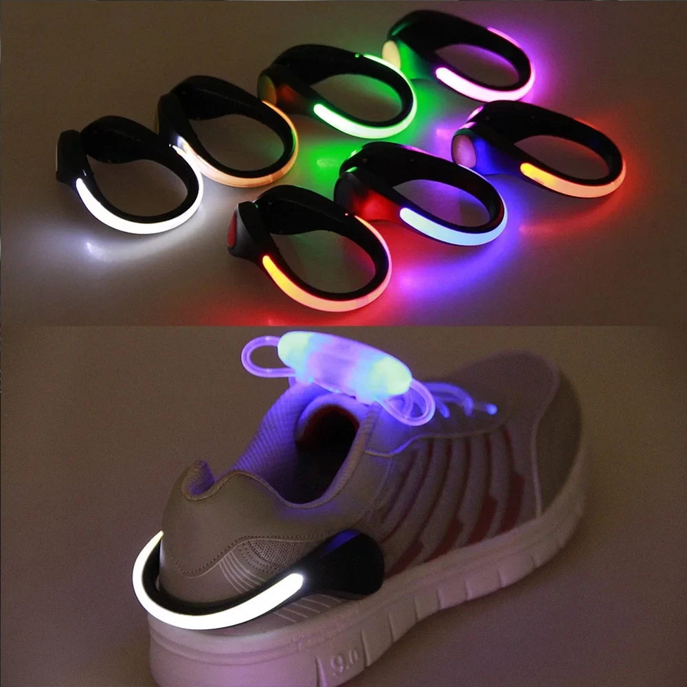 Night Running Dress Plastic Light LED Shoes Clip Neon Party Supplies Led Light Up Shoe Clip