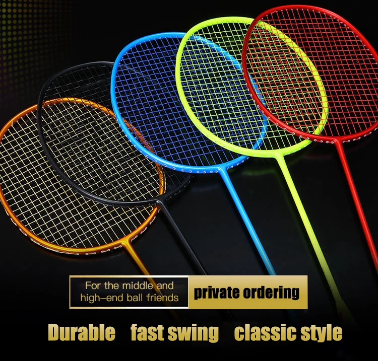 High quality professional single badminton racket top portable carbon shuttles badminton rackets for training