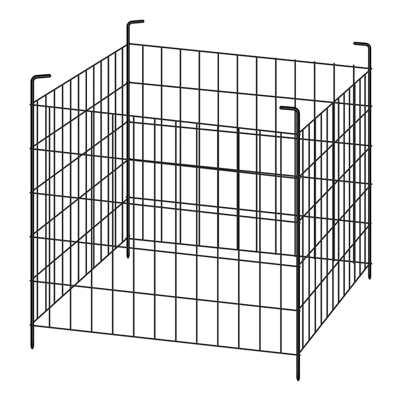 Металлические панели для садового забора барьер животных двора сверхпрочная проволочная проволока цветочной кровати складные