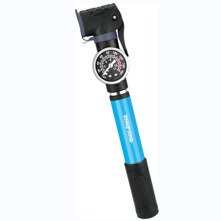 Aluminum high pressure mini pump with gauge, hand pump, air pump
