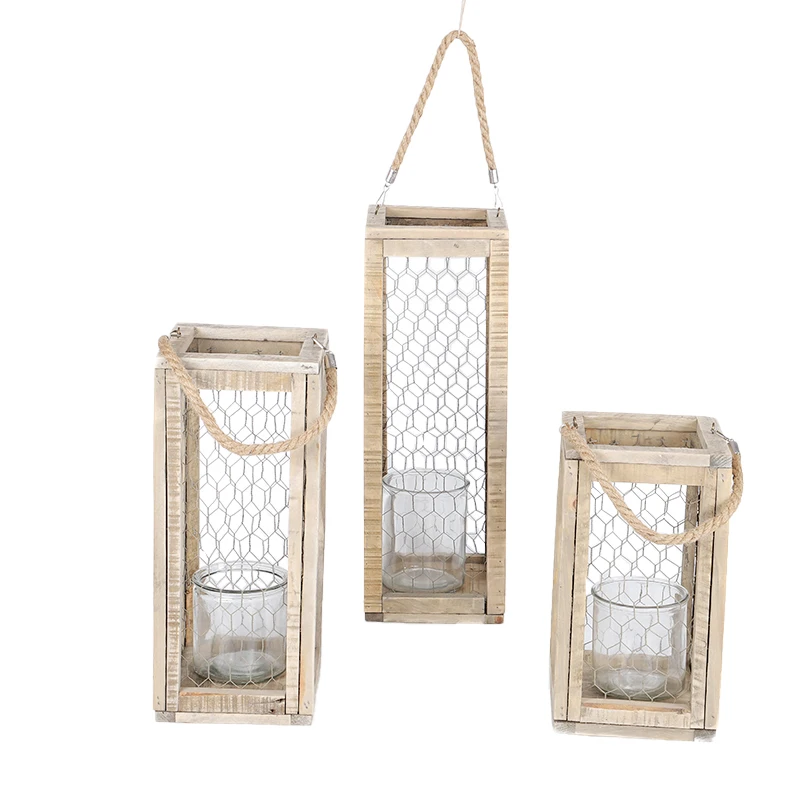High Quality Decor Vintage Lantern Wooden Decorative Lantern Candle Lantern For Decorative