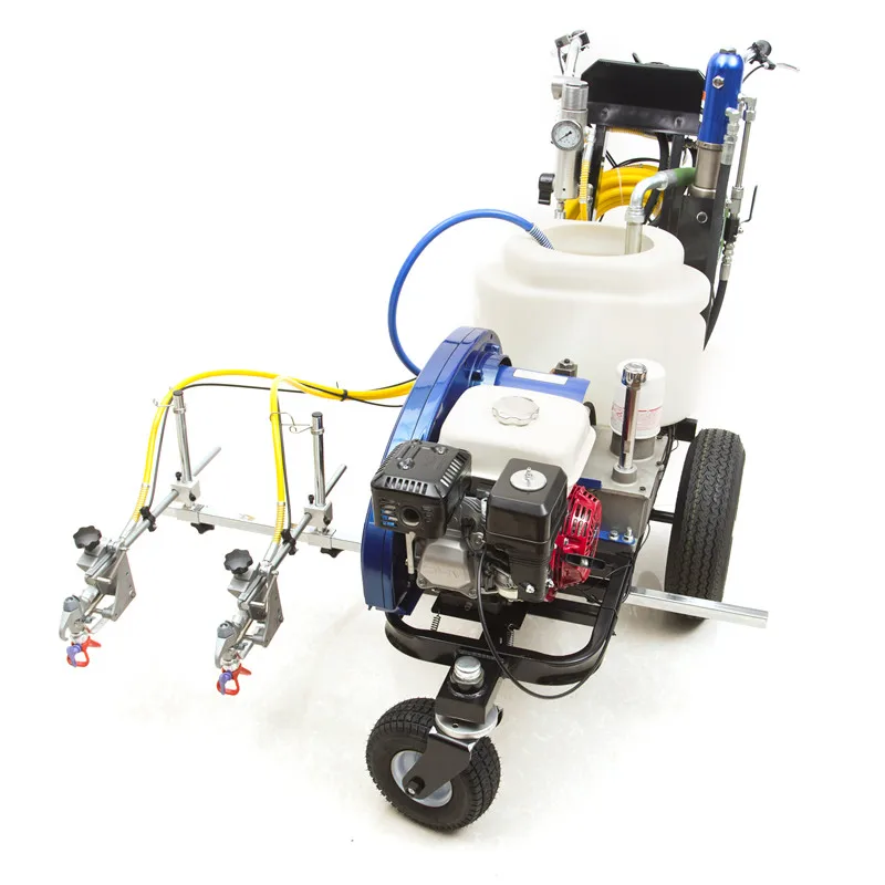 Airless Line Striper Simple guide mark system with two guns road marking machine
