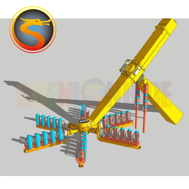 Factory Sale Customized Theme Park Equipment Adults Amusement Games Top Scan Speed Windmill Rides for Sale