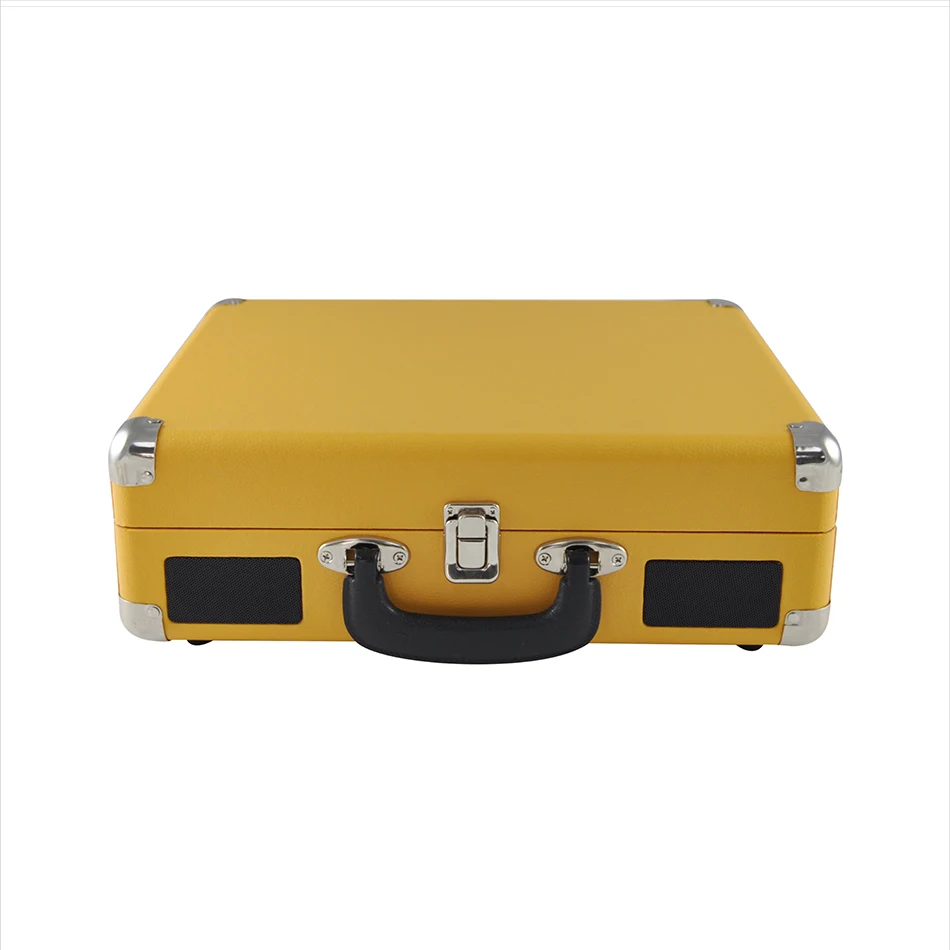 Multiple Wireless USB Modern Retro Gramophone Portable Briefcase Vinyl Player Easy Carry Handle Turntable Player