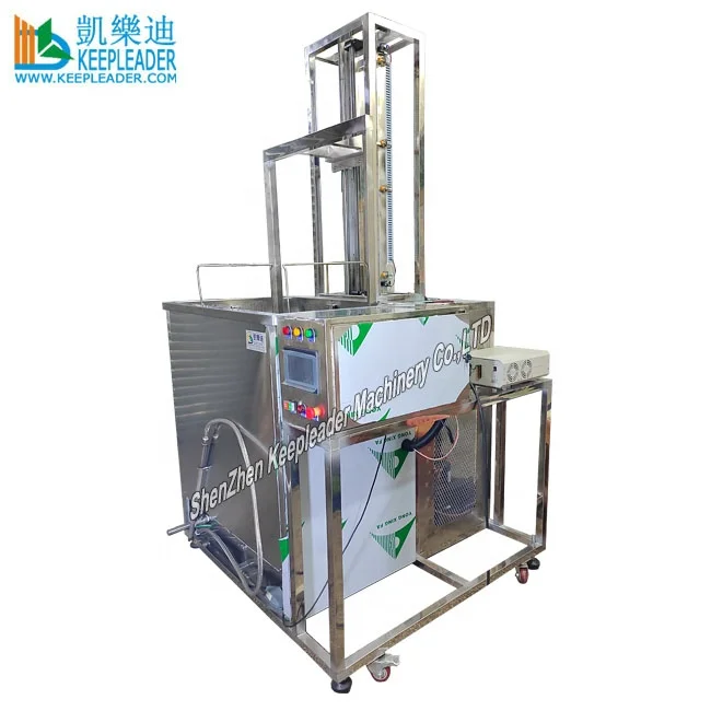 Ultrasonic Vapor Degreasing Machine Two Stages Automated Degreaser of Dual Tanks Refrigeration Cooled Solvent Cleaning Equipment