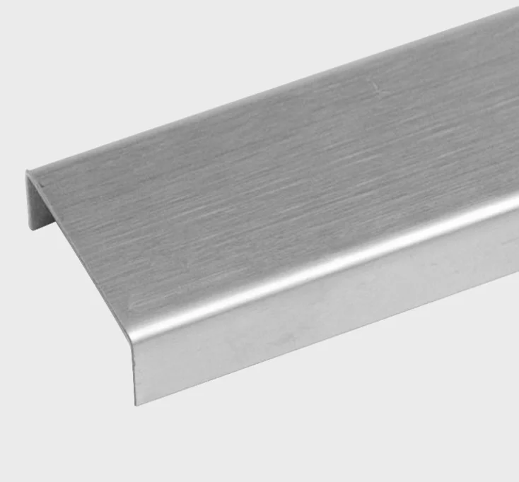 
L shape tile trim brushed chrome stainless steel tile trim line for wall decoration with factory price 