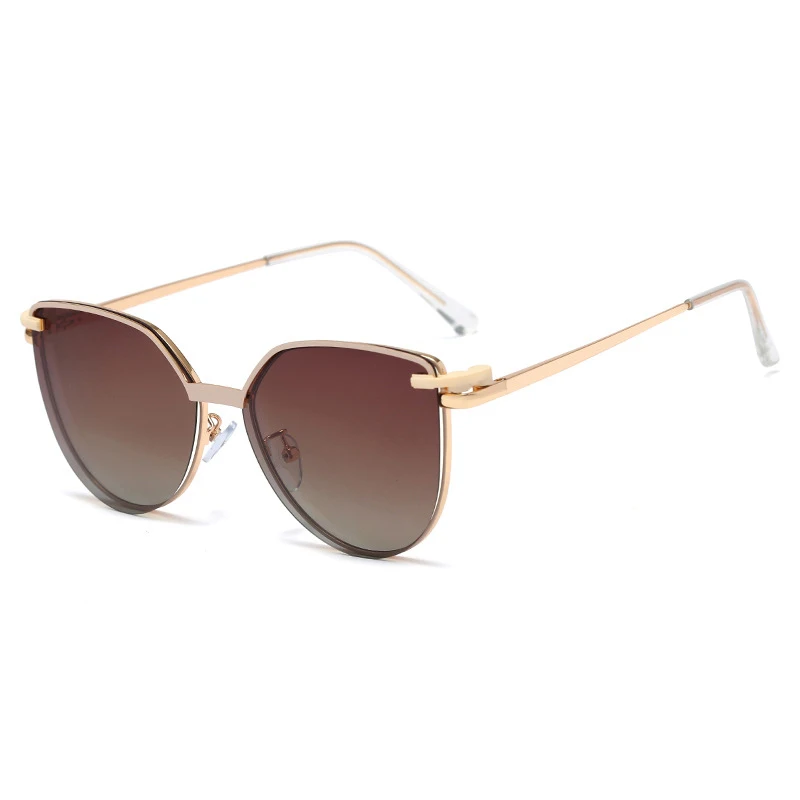 Newest Metal UV400 Polarized Cat Eye Blue Light Blocking Glasses Eyeglasses Frames Magnetic Clip On Sunglasses