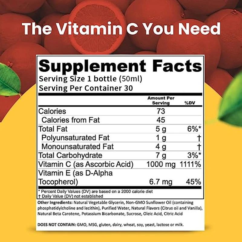 OEM/ODM vitamin c oral liquid vitamin c concentrate drink vitamin c whitening liquid drink