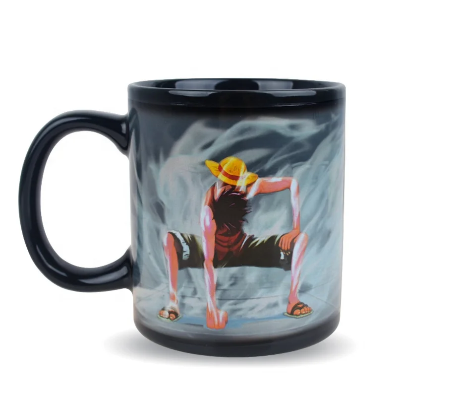 Цельные кофейные кружки, чайная чашка с изменением цвета, Luffy, аниме мультяшная Новинка для подарков, для дня рождения, несколько стилей