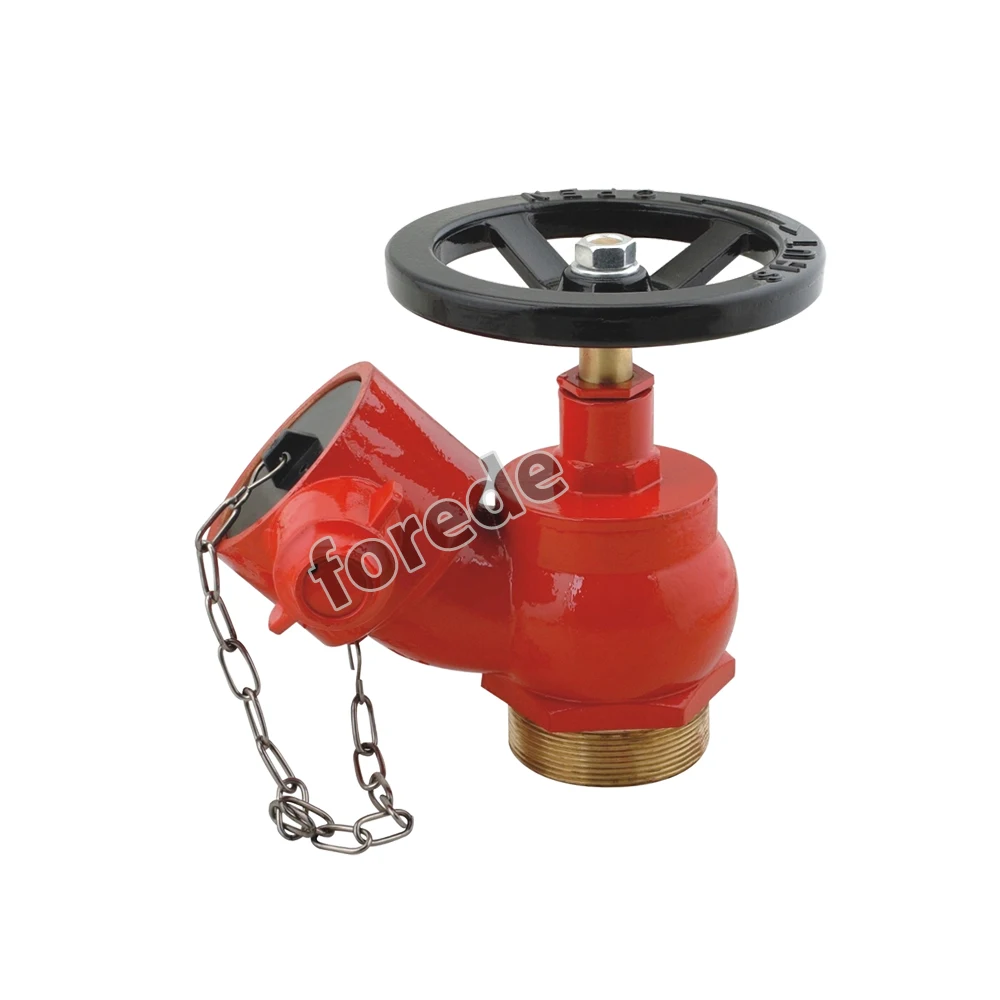 DN65 2.5' Thread type oblique landing valve for wet riser