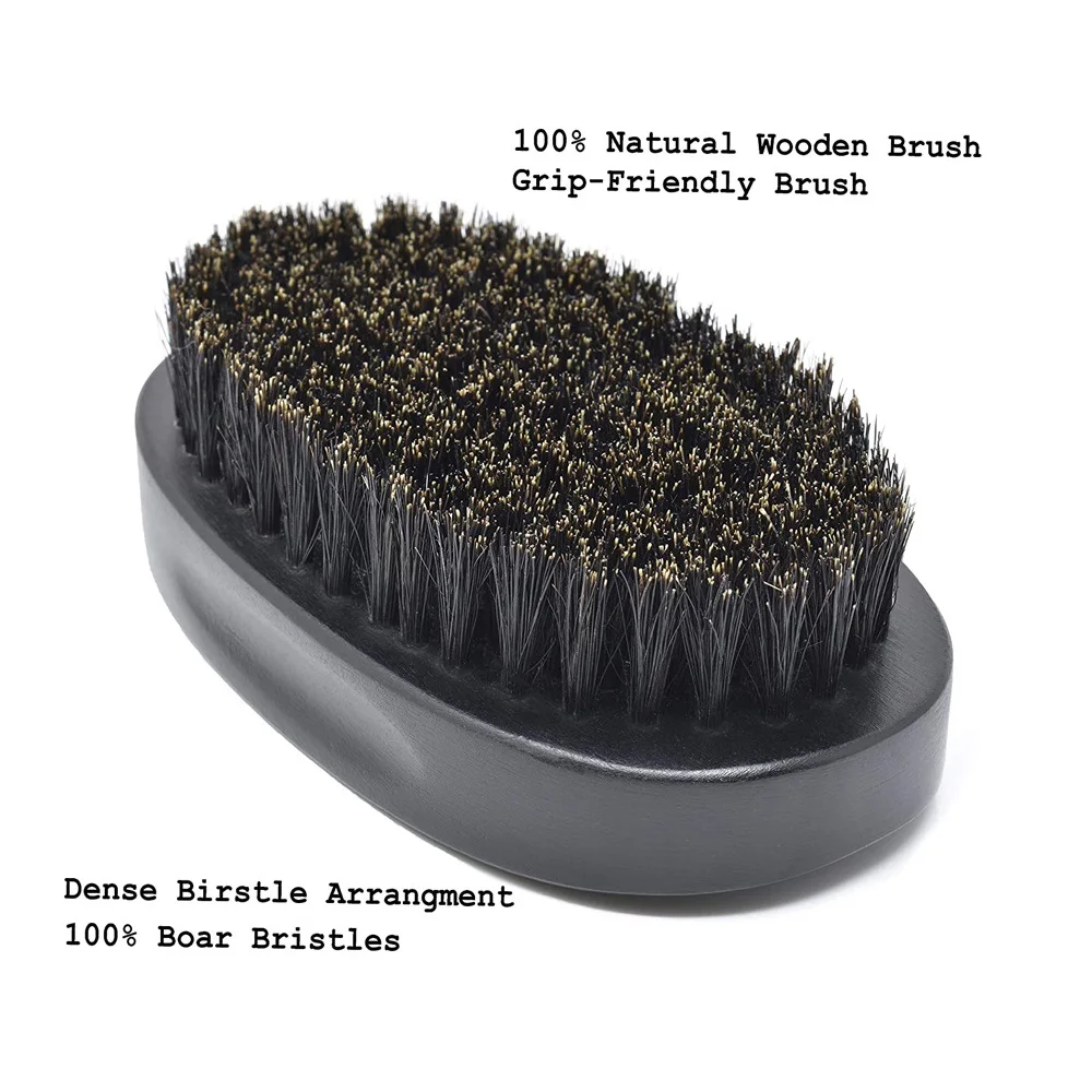 Men Beard  Care Product  Scissors  Wood Comb And Brush Boar Bristle Set Custom Logo Wooden Beard Comb Kit