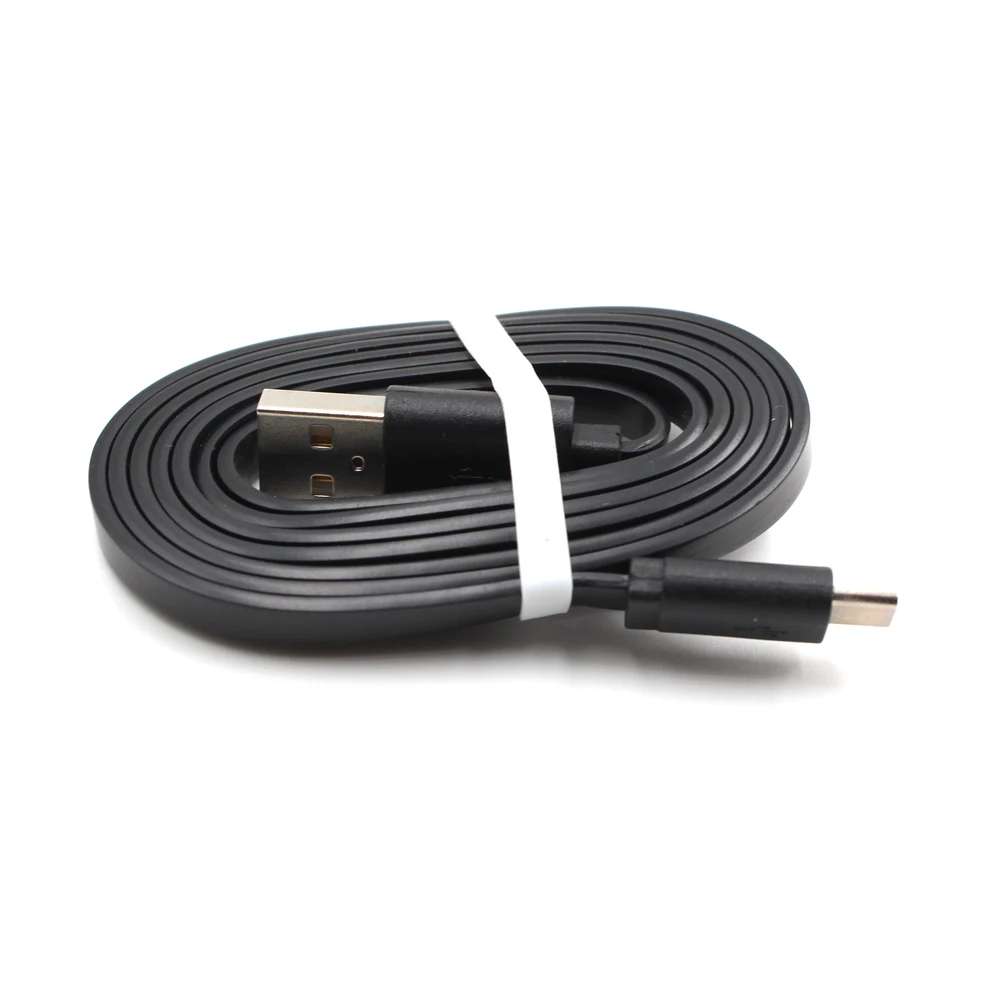 Mobile Phone 1M PVC Cable Flat type c Fast Charging Cable Micro USB Data Cables accessories