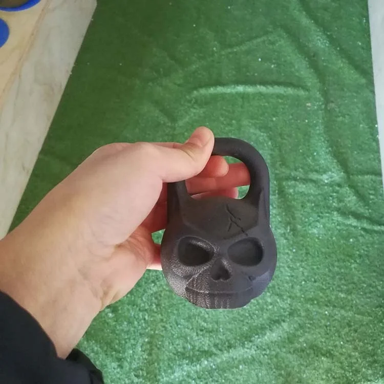 Custom Home Gym Exercise Power Coated Cast Iron Mini 1 Kg Skulls Head Kettlebell