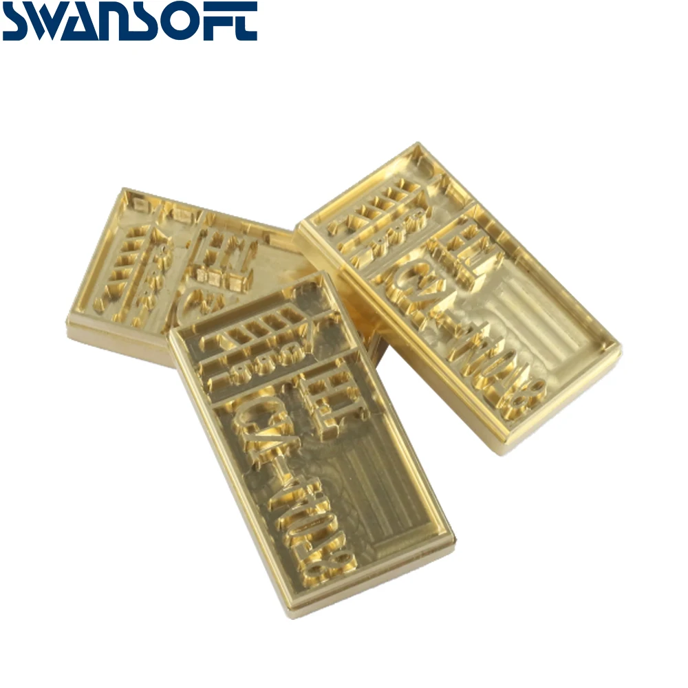 SWANSOFT custom brass leather stamping mould DIY personalized brand logo heating mould