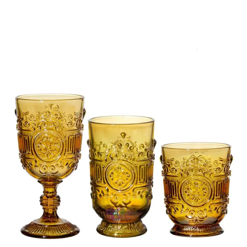 Wholesale Stock High Quality Luxury Designed Vintage Retro Wine Glass