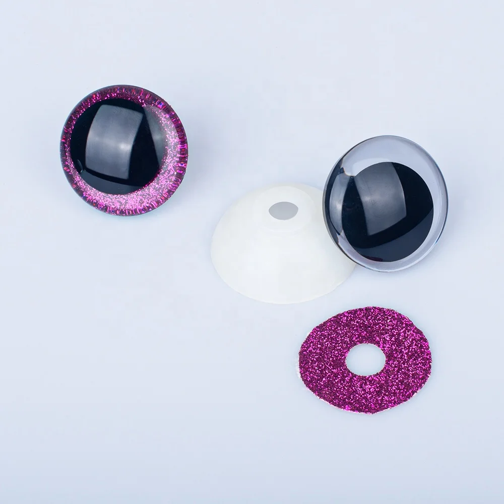 Handicraft DIY Plastic Safety Eyes Crochet Stuffed Animal Toys Amigurumi Off Center Pupil Glitter Eyes