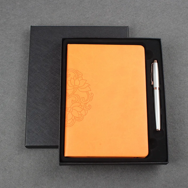 Wholesale Custom Printed Paperboard Notebook and Pen Gift Box VIP Corporate Business Gifts Set