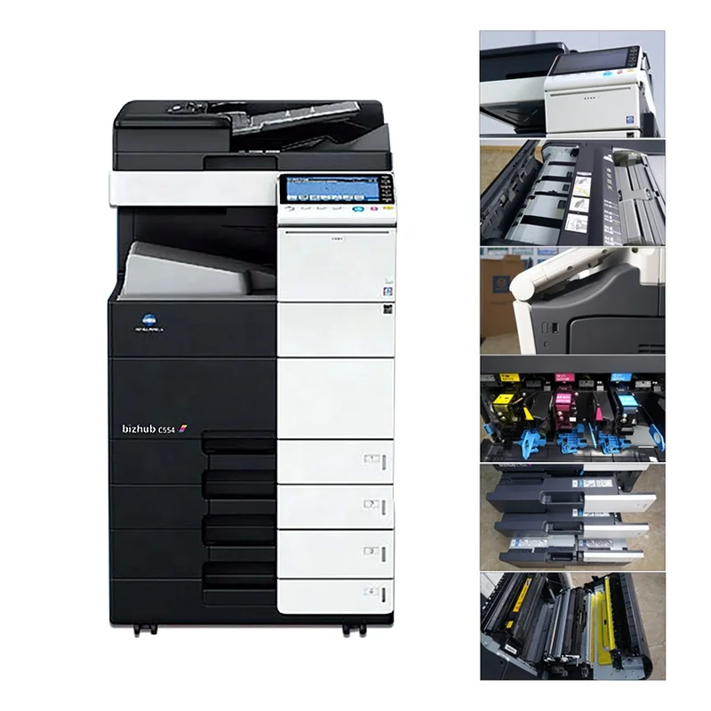 Refurbished A3 a Color Laser Printer for Office Konica Minolta Bizhub C554 C454 C654 C364 Used Copier A4