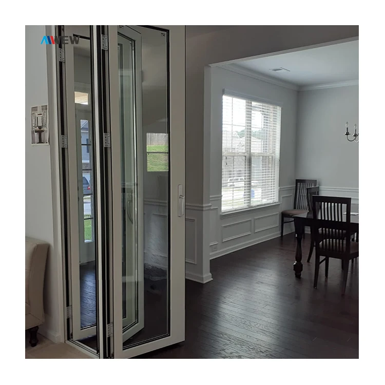 Australia Bifold Doors Aluminum Tempered Glass Bifold Door With No Seems