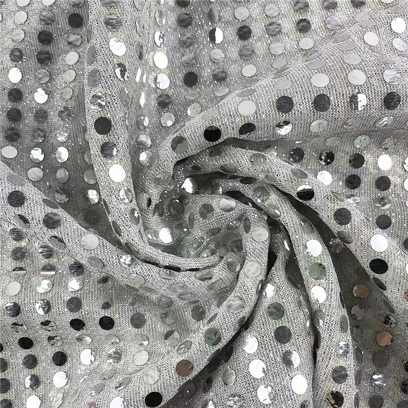 2023 New Shimmer Hologram Metallic Mesh Polyester Party decoration shiny Dance wear Fabrics Costume Fabrics