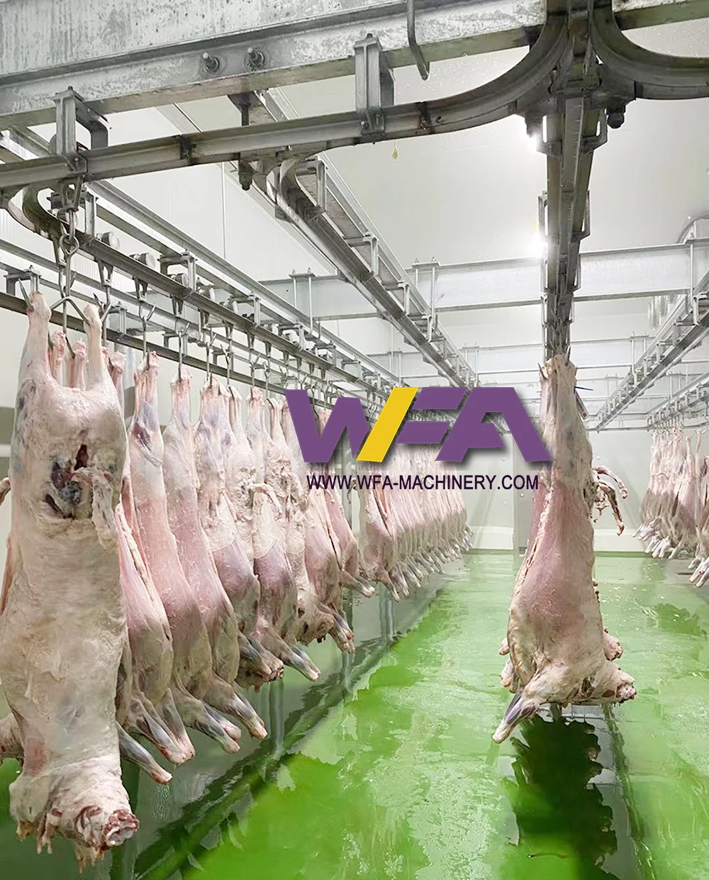 Professional Sheep Abattoir Equipment Automatic Conveyor Rail For Lamb Abattoir