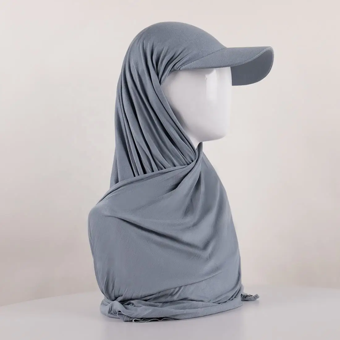 HANO Popular Hot Selling Jersey Instant Hijab Long Scarf With Baseball Cap Sporty Luxurious With Instant Hijab For Women