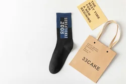 Wholesale high quality partysu style fashion cotton women men crew socks