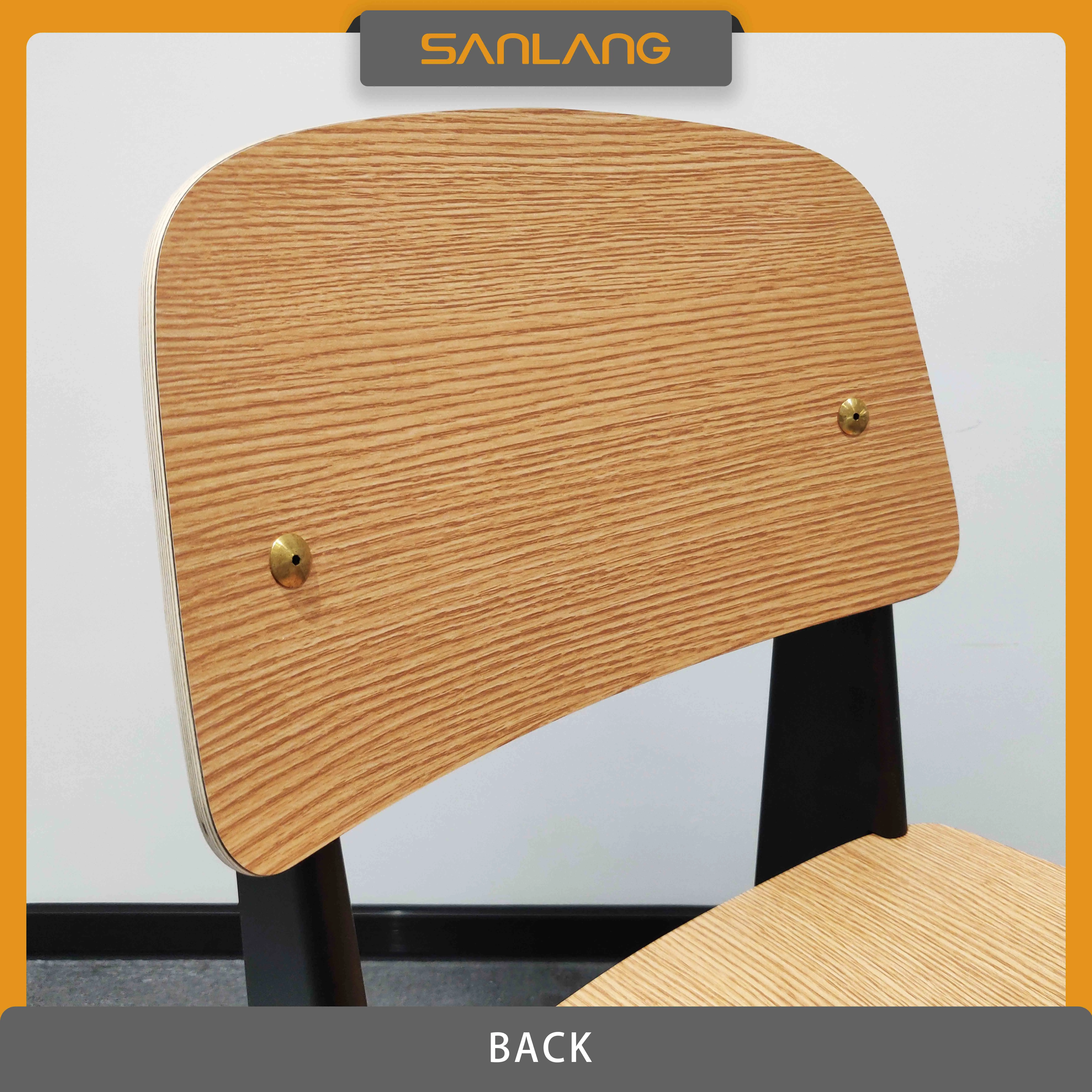 Shenzhen shipping fine bentwood cafe chairs dining restaurant plywood shell bar university canteen furniture table set 6 chairs