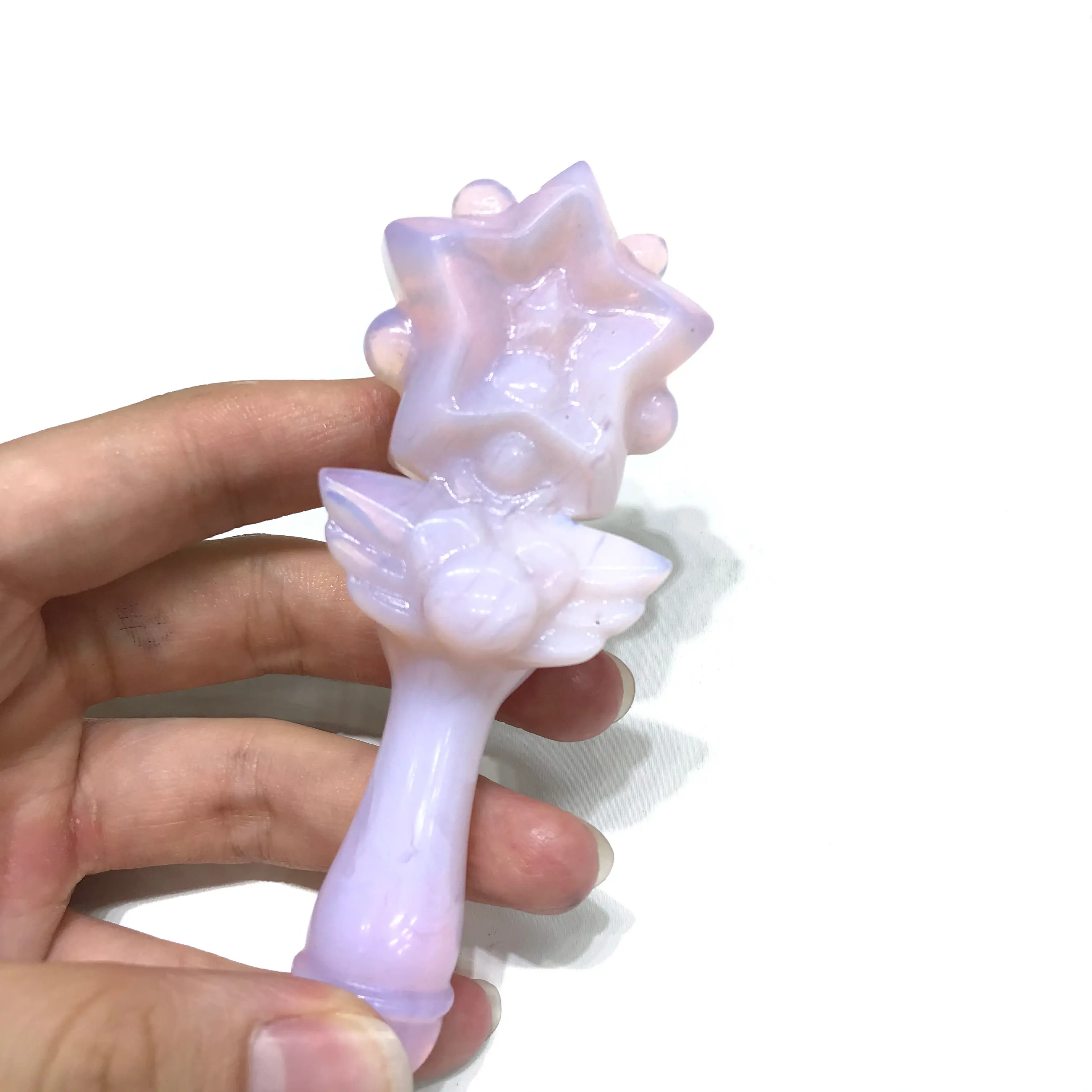 High Quality Pink Opalite Crystal Fairy Magic Stick Wand For Decoration Gifts