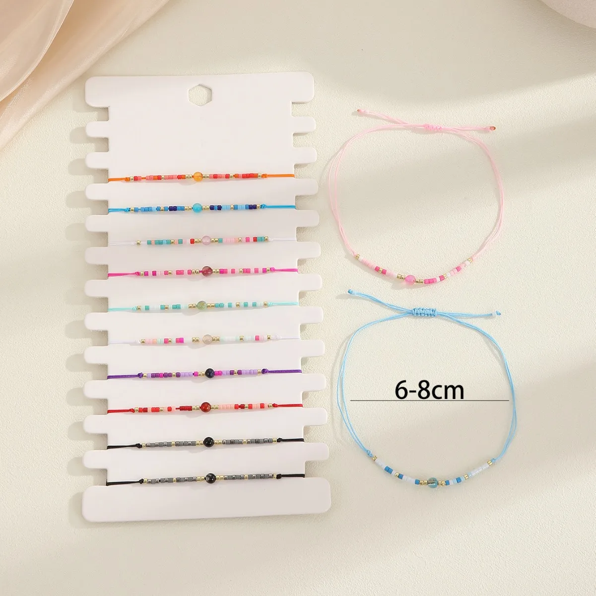 Factory Price Seed Bead clay Flower Bracelet Cute Fruit Beads Gold Heart Seed Bead women Bracelet set