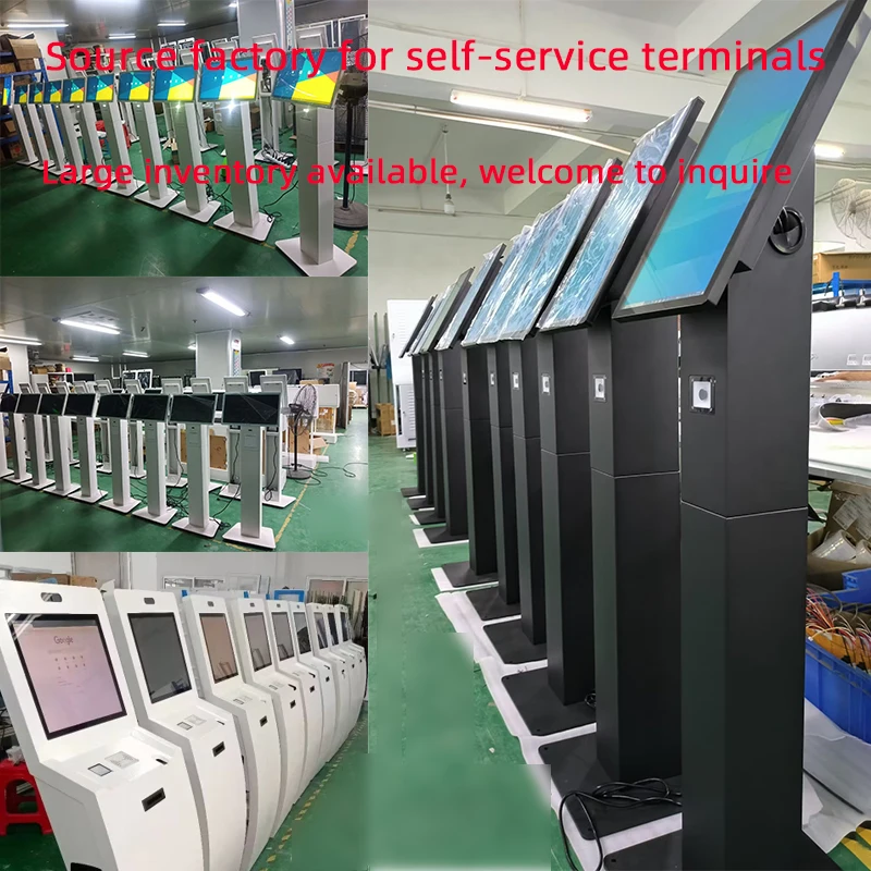Touch Screen Self Payment Kiosk for Restaurants with QR Scanner and Cash Payment