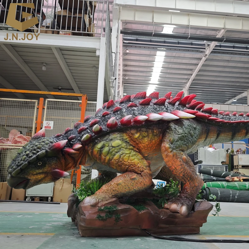 SGD55 Outdoor Theme Park Realistic Natural Animatronic Ankylosaurus Dinosaur Model For Sale