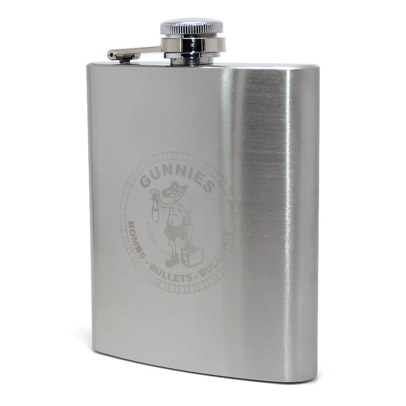 7oz Hot Liquor Whisky Alcohol Hip Flasks Stainless Steel Bottle Laser Engraved Logo Personalized Gifts Custom Hip Flask