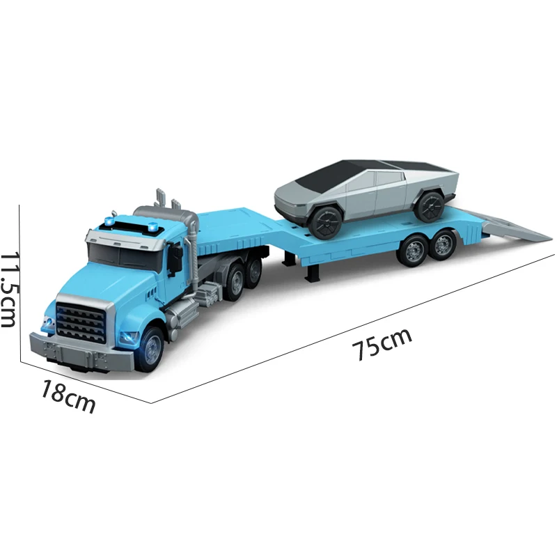 QS New Arrival 1:12 Scale Remote Control Model Trailer Car Toys 3 Colors City Simulation R/C Truck Vehicle Toys With Light