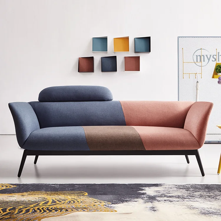 Высокое качество гостиной охраны окружающей среды ткань диван с металлической рамкой
